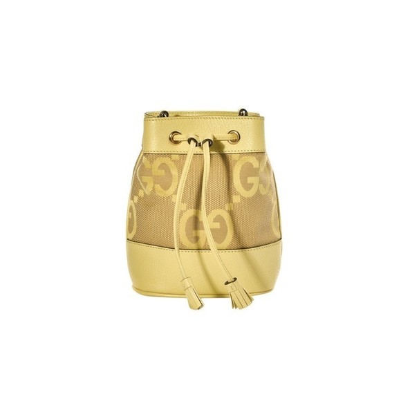 Gucci Small Bucket In Yellow Gg Jumbo - vintage - Picture 1 of 1